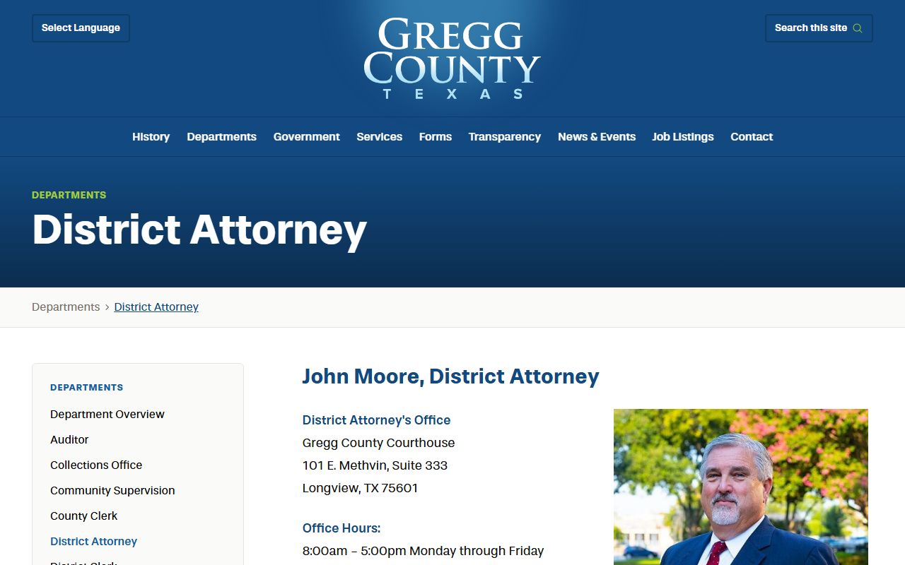 Gregg County court records after arrest district attorney judicial records link