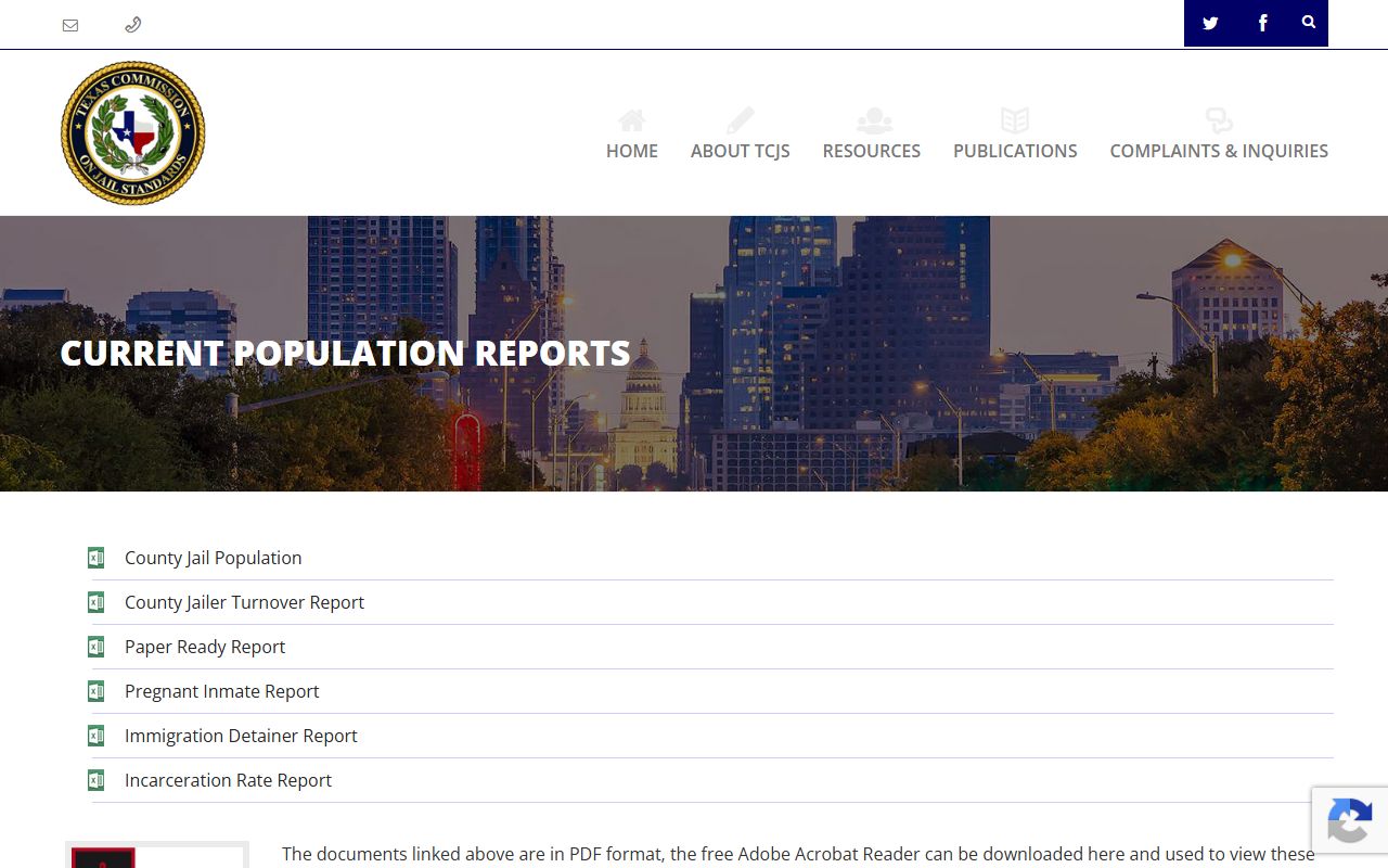 Gregg County inmate population TCJS jail population report page